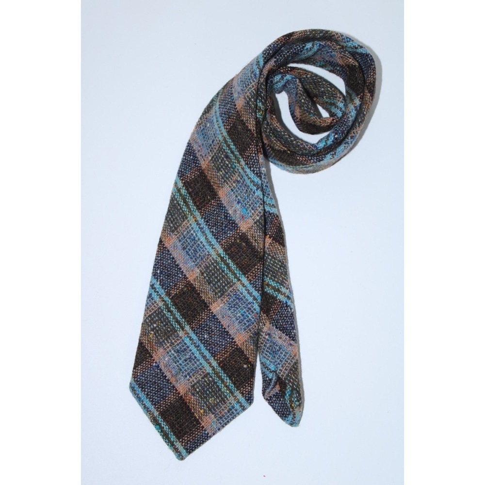 Glenshane of Dublin Men's One Size Wool Tweed Plaid Tie Made in Ireland